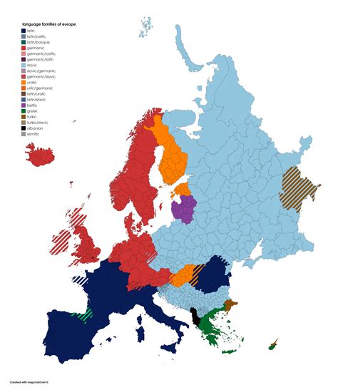 I created this map of the language families map of Europe from memory only. Any corrections are ...