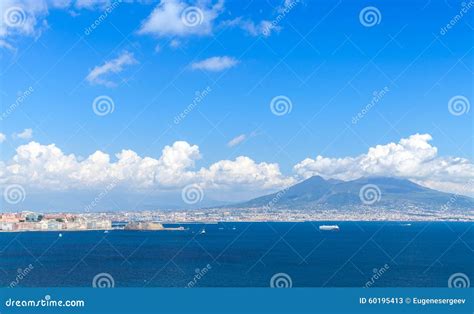 Gulf of Naples. Landscape with Mount Vesuvius Stock Image - Image of naples, horizon: 60195413