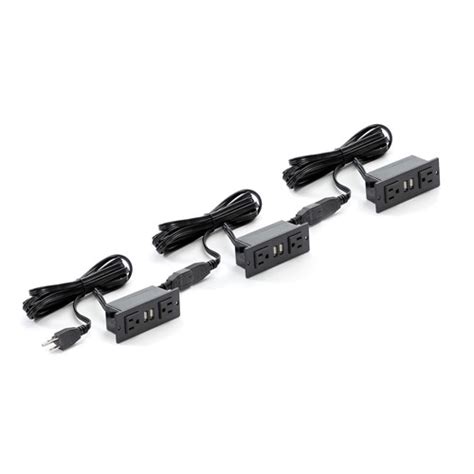 Power Module with 2 Power and 2 USB Outlets, 1 Daisy Chain | Safco Products