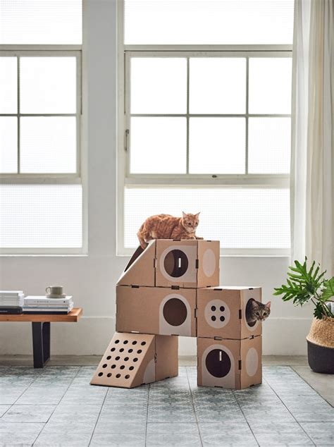 Modular Cardboard Cat Furniture is an Ever-Changing Playground