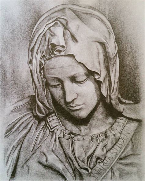 Michelangelo's Piéta #drawing #sketching #art #pencildrawing #pencilart ...