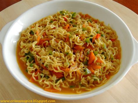 Crimson Spice: Maggi Masala Noodles with Vegetables