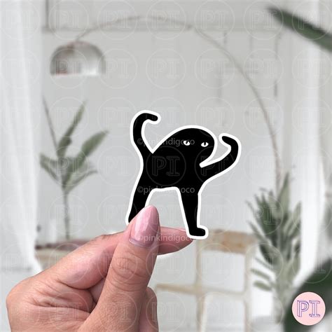 Black Cat Meme Sticker Cursed Cat Sticker Cursed Cat Meme - Etsy