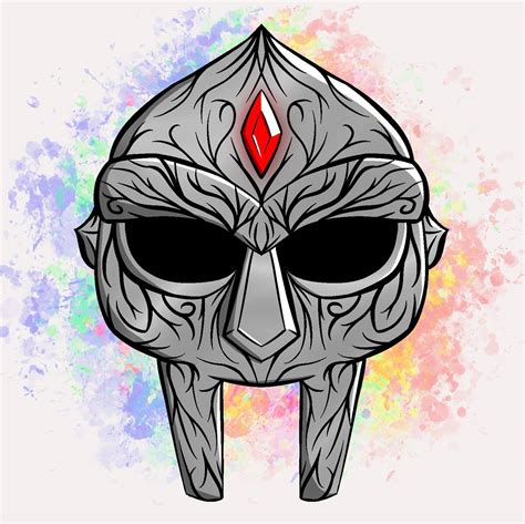 MF DOOM Mask Illustration by me : r/mfdoom