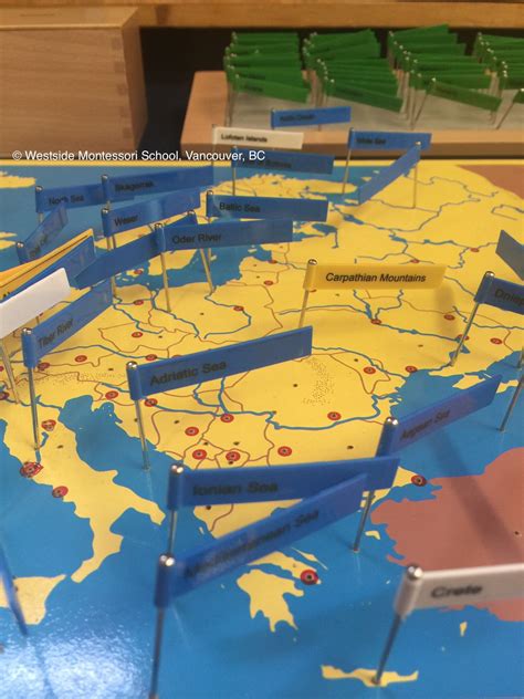 Working with the Montessori Continent Pin Maps from Nienhuis. Labelling the waterways and ...