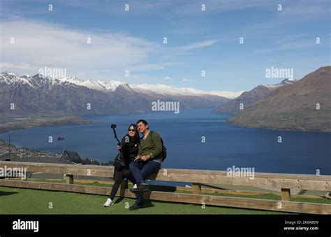 Lake Wakatipu, Queenstown , New Zealand. Tourists enjoy activities on Lake Wakatipu, Queenstown ...