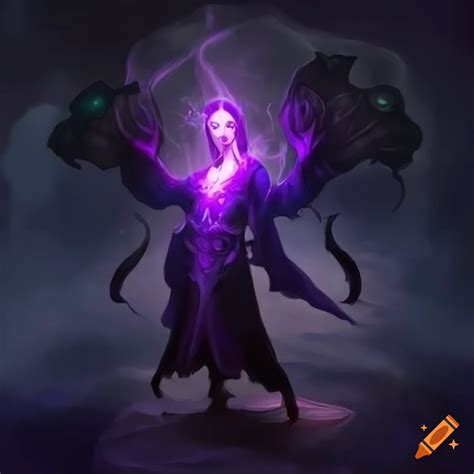 Image of a floating mage with purple magic