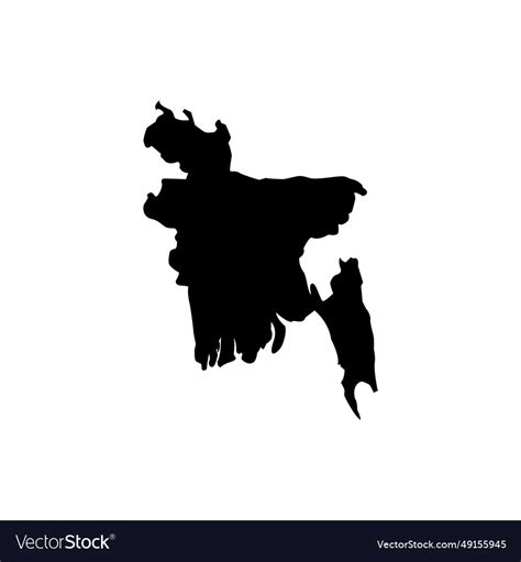 Bangladesh map Royalty Free Vector Image - VectorStock