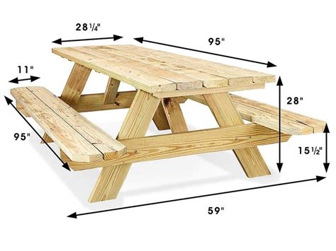 Economy A-Frame Wooden Picnic Table - 8' H-5163 - Uline in 2020 | Wooden picnic tables, Picnic ...
