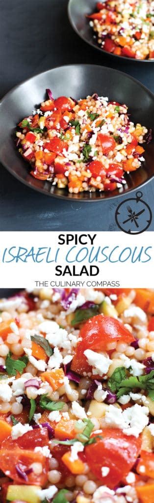 Spicy Israeli Couscous Salad - The Culinary Compass