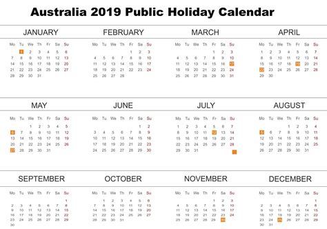 Calendar With Public Holidays | Calendar Template Printable