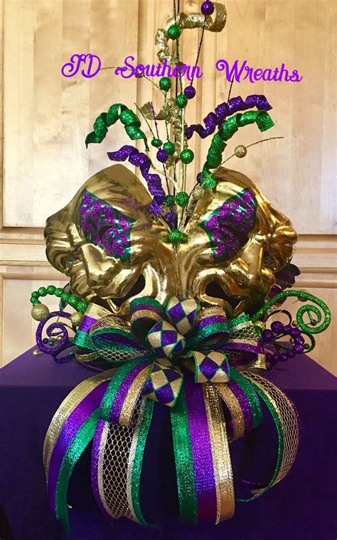 2019 Mardi Gras Decor, Mardi Gras Centerpiece, Mardi Gras Tree Topper ...