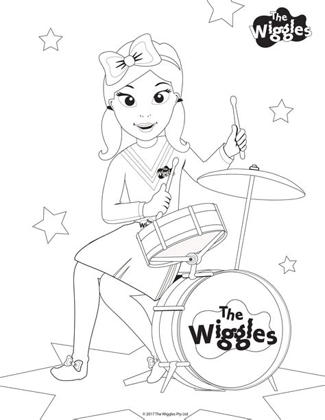 The Wiggles Activity: Color Emma the Drummer!