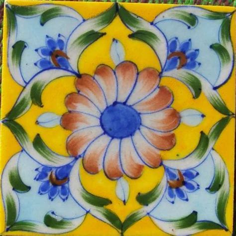 Shame As Picture Home Decor Blue Pottery Tiles, For Indoor at Rs 65 ...