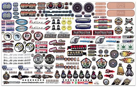 FireBrand RC Sponsor Logos 1A Decal Sheet To Complete That Scale Look - RC Car Action