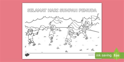 FREE! - Aktifitas Mewarnai Selamat Hari Sumpah Pemuda