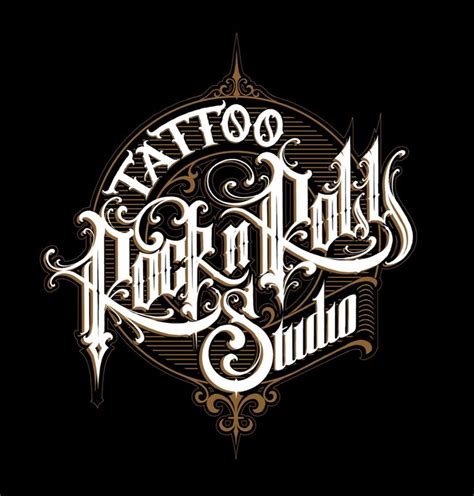 Rock n roll tattoo studio logo | Lettering design, Cool lettering, Graffiti lettering