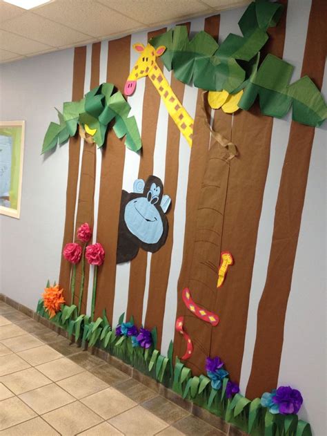 Pinterest | Jungle crafts, Jungle theme classroom, Jungle decorations