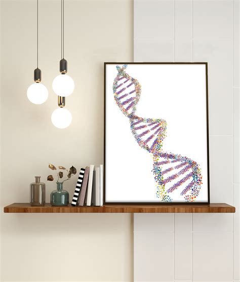 Set of 3 DNA Genetic Code Color Poster Printable Wall Art | Etsy