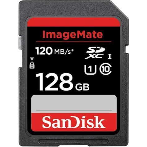 SanDisk 128GB ImageMate SDXC UHS-1 Memory Card - 120MB/s, C10, U1, Full HD, SD Card - SDSDUN4 ...