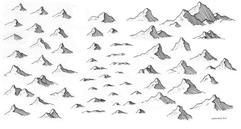 Mountain drawing, Drawings, Illustrated map