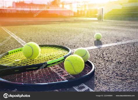 Tennis court and balls Stock Photo by ©bioraven 222448984