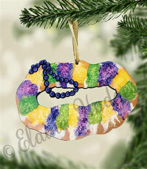 New Orleans, Louisiana King Cake Ornament Made From Original Art, 2 ...