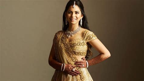 Isha Ambani Designer Bridal Lehenga By Valentino For Reception | VOGUE India