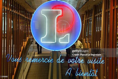 The corporate logo of Leclerc is shown inside a supermarket January... News Photo - Getty Images