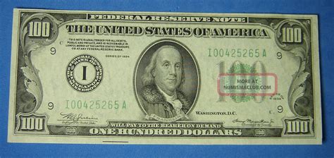 Rare 7 1934 $100 Dollar Bill Federal In Sequential Order Storage For 78 Years