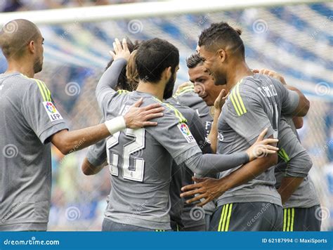 Players of Real Madrid Celebrating Goal Editorial Stock Image - Image ...