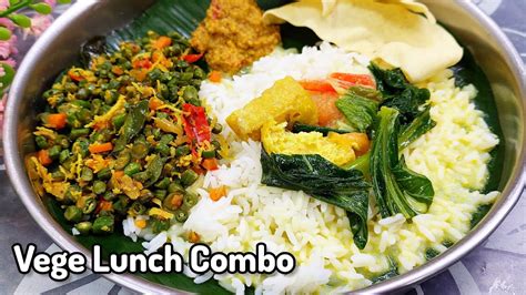 Vegetarian Lunch Combo| Tofu & Sayur Sawi Sothi| Long Beans stir fry #veg - YouTube