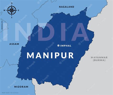 Premium Vector | State of manipur india with capital city imphal hand ...