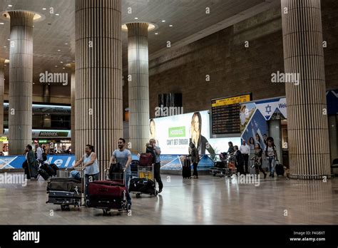 Tel-Aviv Ben-Gurion International Airport arrivals hall Stock Photo - Alamy