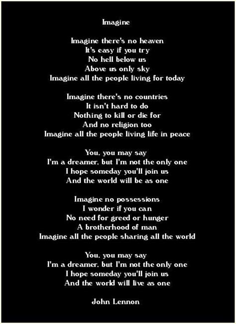 (2) imagine by john lennon | Imagine john lennon, Words quotes, Words