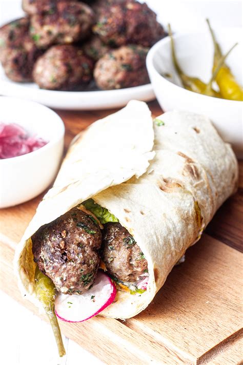 Easy Spiced Lamb Kofta Wraps with Yogurt Sauce - Knife and Soul