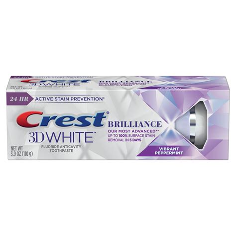 Crest 3D White Brilliance Teeth Whitening Toothpaste, Vibrant Peppermint, 3.9 oz - Walmart.com