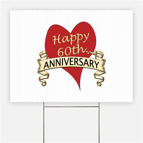 60Th Wedding Anniversary 60th Wedding Anniversary Yard Signs | Custom ...