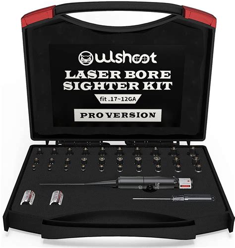 Professional Laser Bore Sight Kit Multiple Caliber, Upgraded Red Bore Sighter with 30 Adapters ...