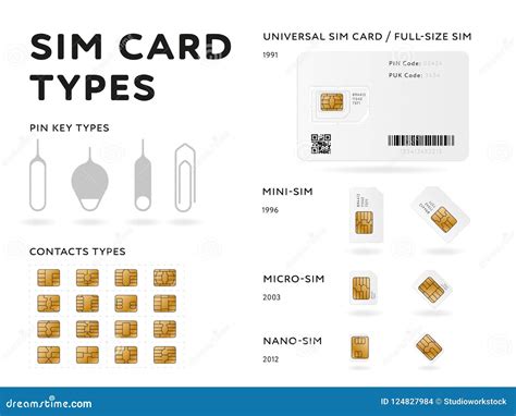 SIM Card Types Infographics in Flat Style Stock Illustration - Illustration of icon, cellphone ...