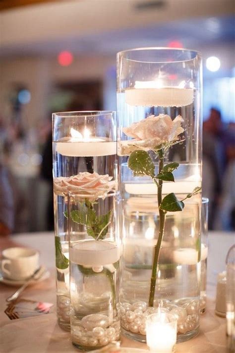 20 Floating Candle Flower Wedding Centerpiece Ideas | R&R | Candle wedding centerpieces, Cheap ...