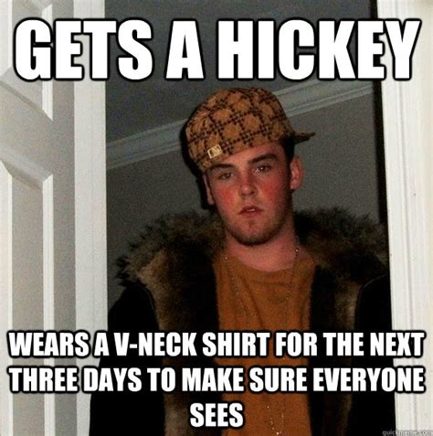 gets a hickey wears a v-neck shirt for the next three days to make sure ...