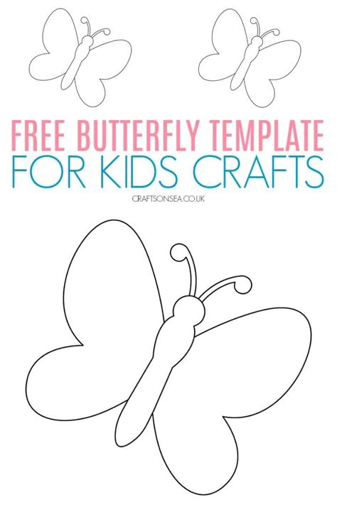 FREE Butterfly Template (Printable PDF) - Crafts on Sea