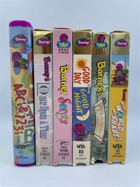 BARNEY VHS LOT Video Once Upon A Time Magical Musical Adventure World We Share £32.14 - PicClick UK