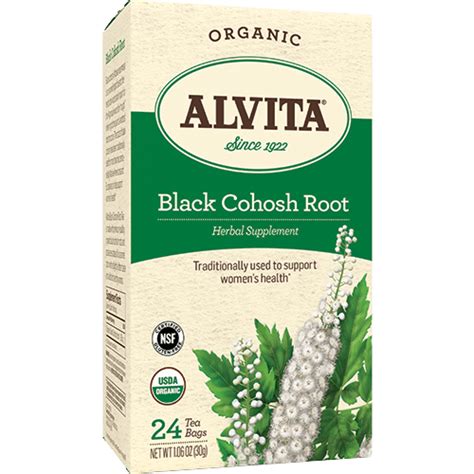 Organic Black Cohosh Root Tea, 24 bags, Alvita Teas - Discount Remedies Inc