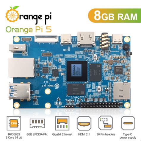 Orange Pi 5 RAM 8GB - OrangePi.net - Distributor of Orange Pi