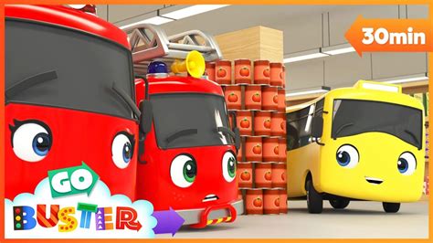 Buster's Trip to the Supermarket | +30 Minutes of Kids Cartoons | Go Buster - YouTube