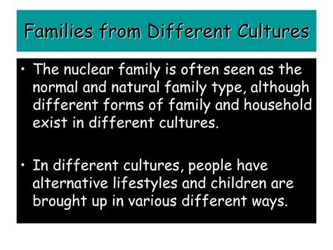 Families in Different Cultures - ppt download