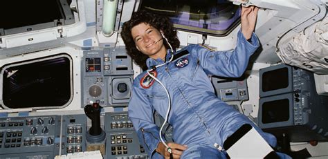 Sally Ride in space aboard Space Shuttle… | The Planetary Society