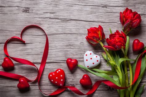 2048x1536 resolution | red flowers, Valentine's Day, love image, heart ...